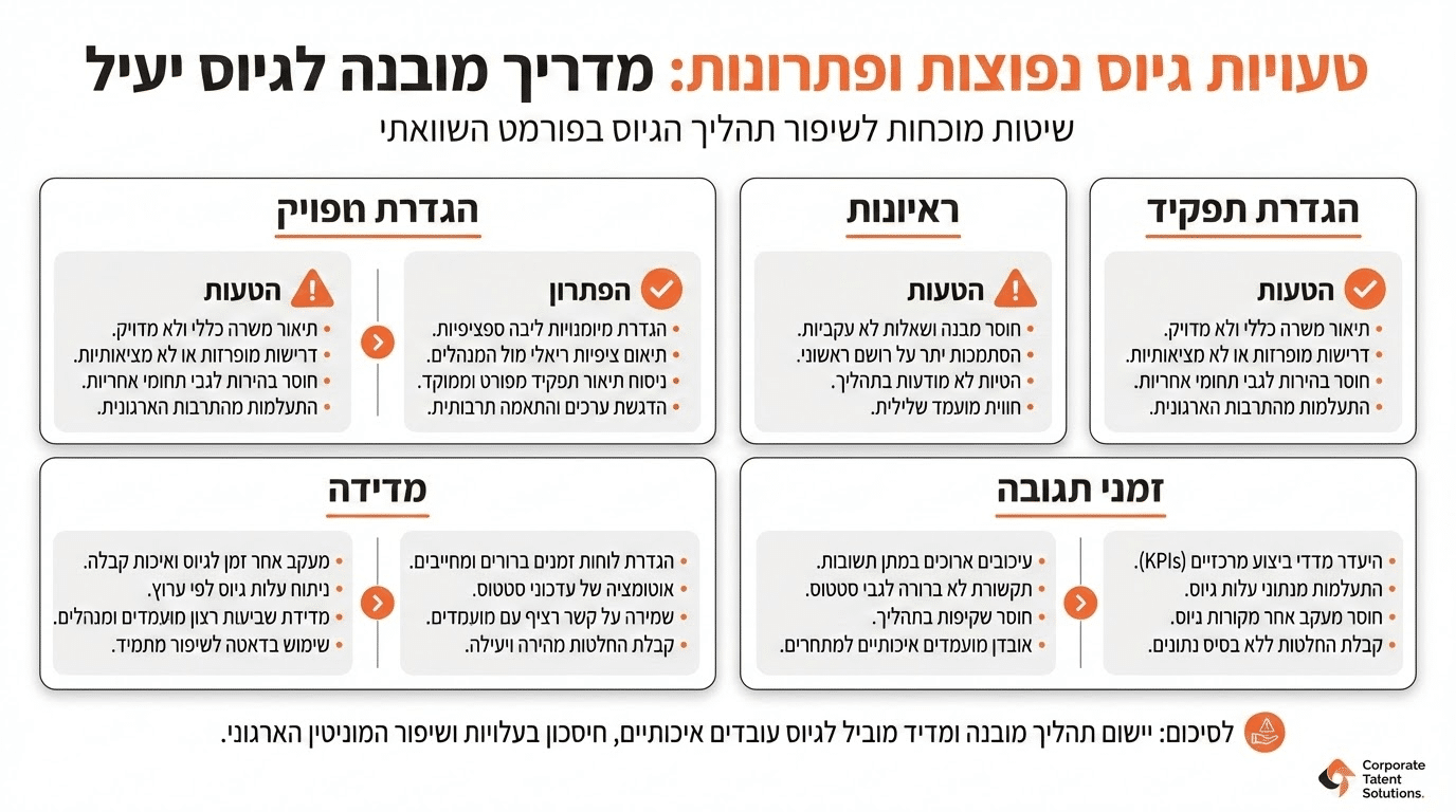 טעויות נפוצות בתהליך גיוס עובדים ואיך להימנע מהן